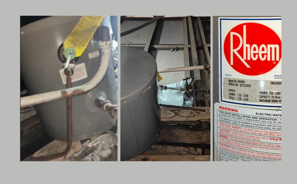 PUB Certificate Issued Replacement for Rheem Vertical Tank at Landed .01