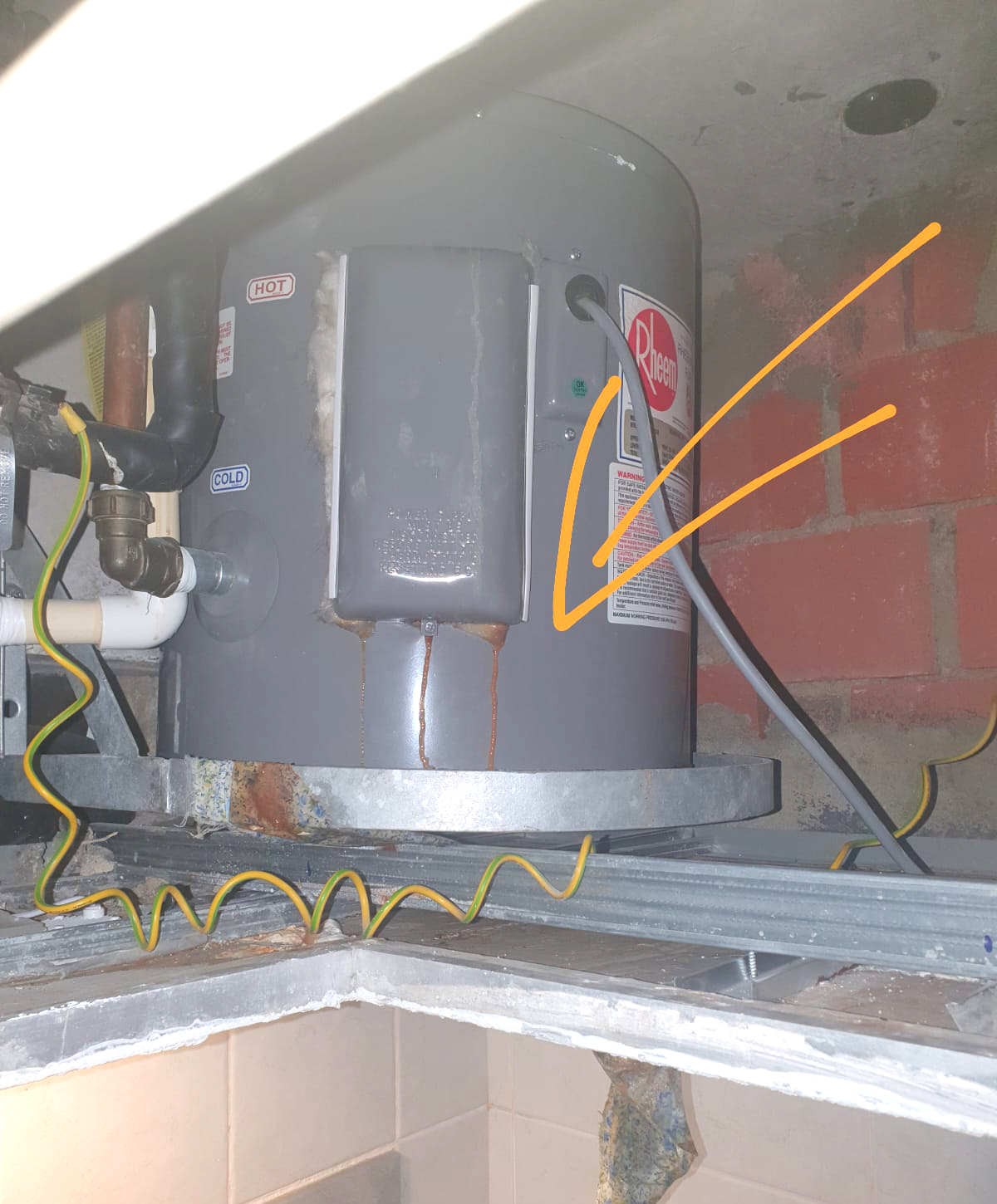 Water Heater Installation At Pioneer Summerdale Condo - Before