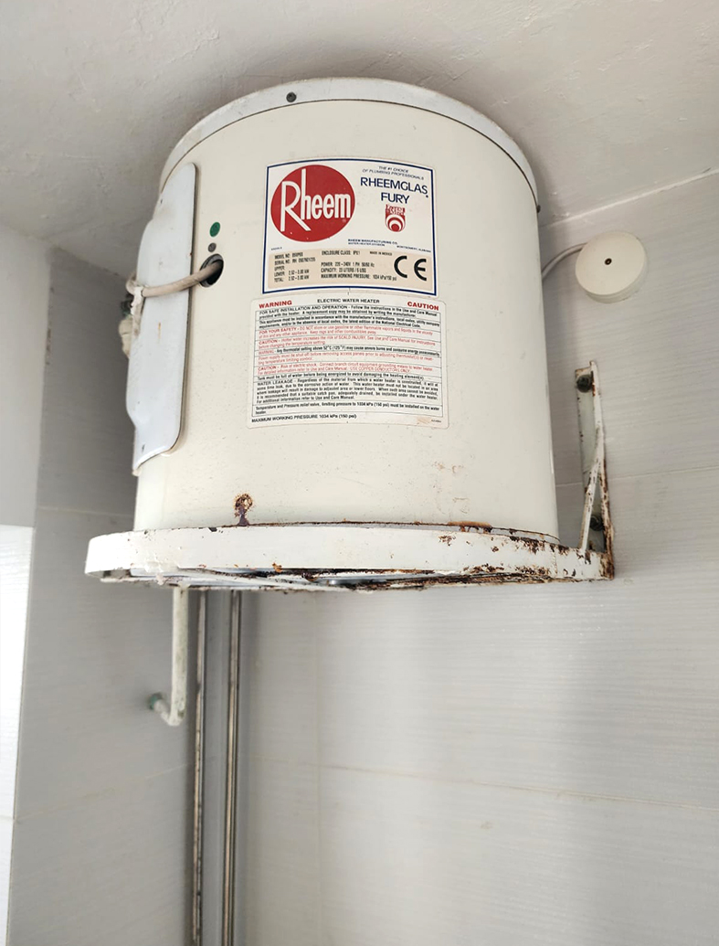 Water Heater Installation Toa Payoh Condo Rajah Towers - Before