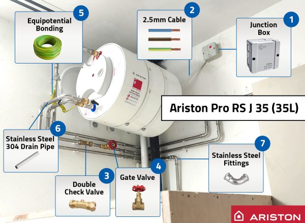 Ariston Pro RS J 35 Water Heater Installation