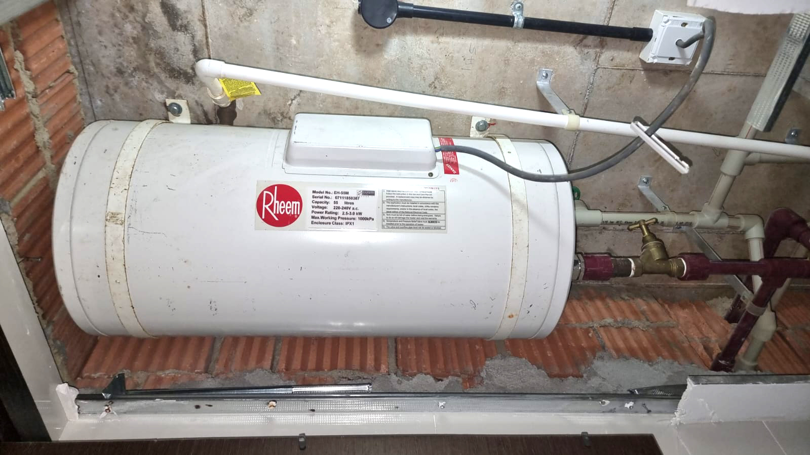 Water Heater Installation Geylang Bahru Condo The Water Edge - Before