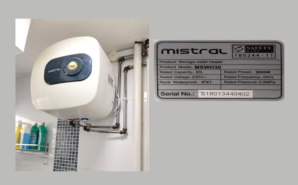 Mistral Water Heater Replacement at 403 Bedok North Ave 3 .01