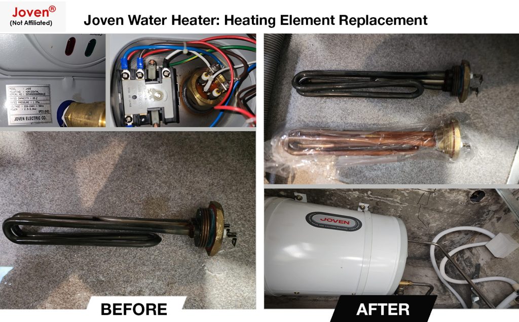 Joven Water Heater- Heating Element replacement - Casa Sarina-00