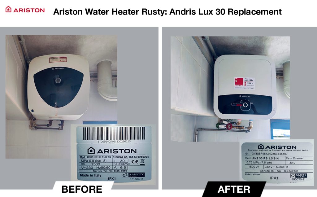 Ariston Water Heater Rusty (HDB) .00