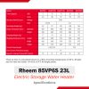 Rheem 85VP6S 23L Electric Storage Water Heater - Image 3