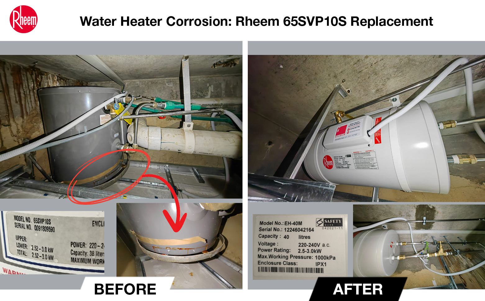 Water Heater Corrosion (Rheem- condo) .00