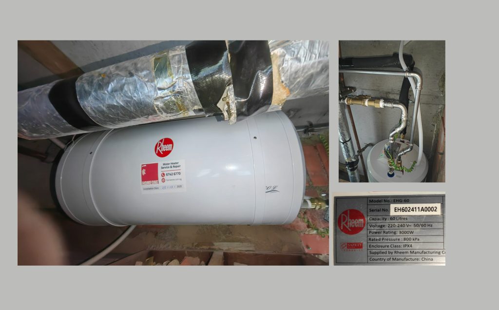 Rheem replacement Supervised by PUB Licensed Plumber- Condo .02
