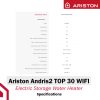 Ariston Andris2 TOP 30 WIFI Storage Water Heater - Image 3