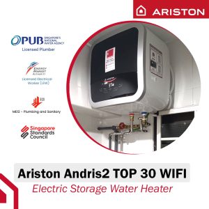 Ariston Andris2 TOP 30 WIFI Storage Water Heater