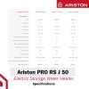 Ariston Pro RS J 50L Storage Water Heater - Image 3