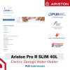 Ariston Pro R Slim 40L PUB Submission