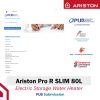 Ariston Pro R Slim 80L PUB Submission