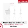 Ariston Slim2 Lux D WIFI 30L Storage Water Heater - Image 2