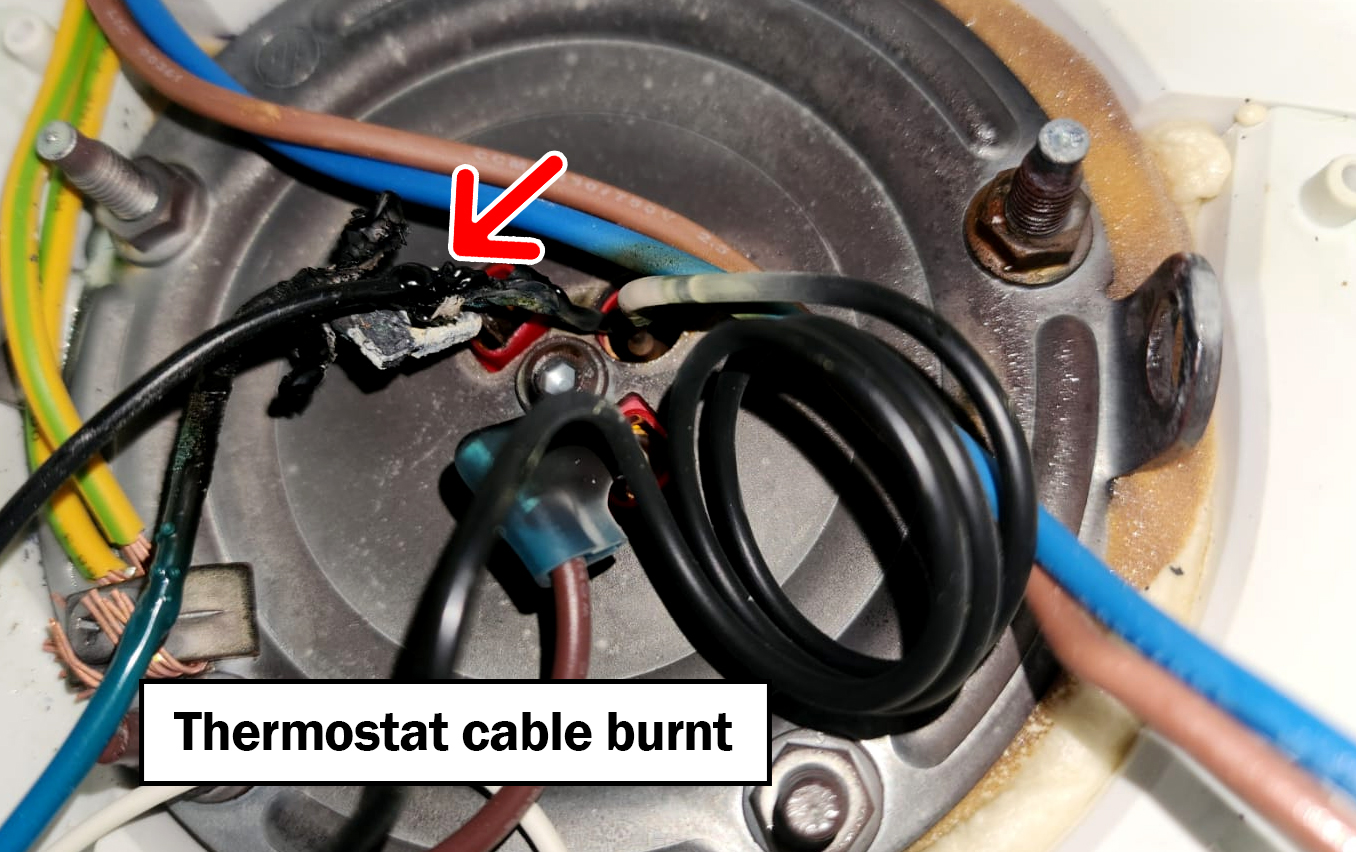 Common Water Heater Problems: Thermostat Cable Burnt