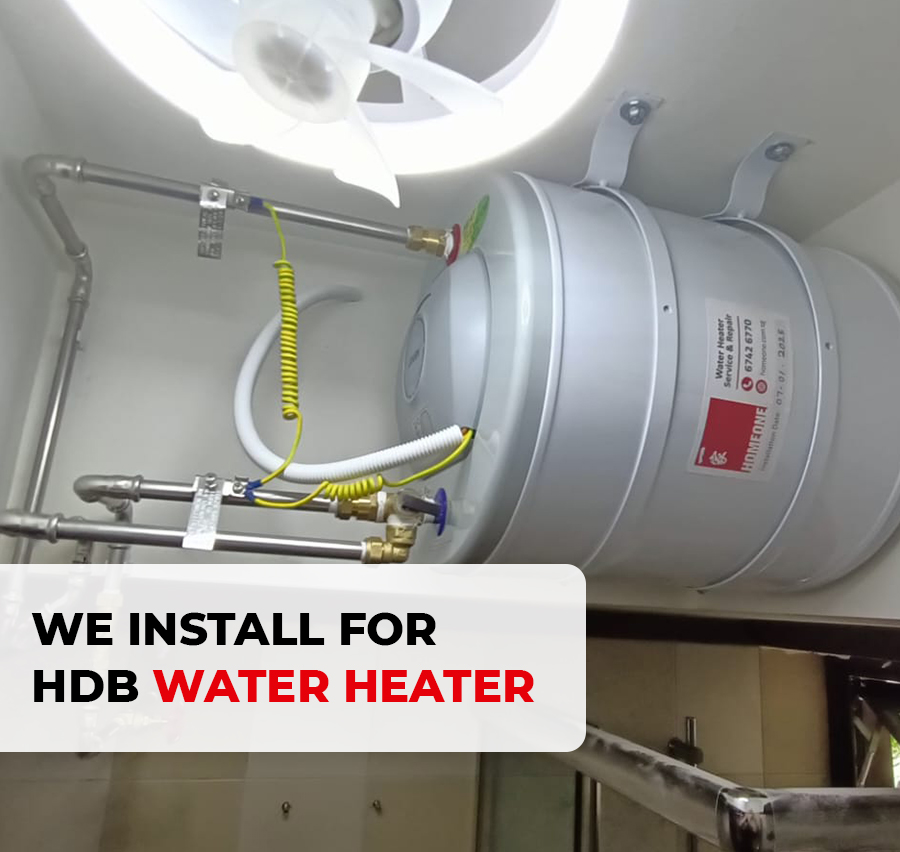 HDB water heater installation in Singapore by PUB licensed plumber