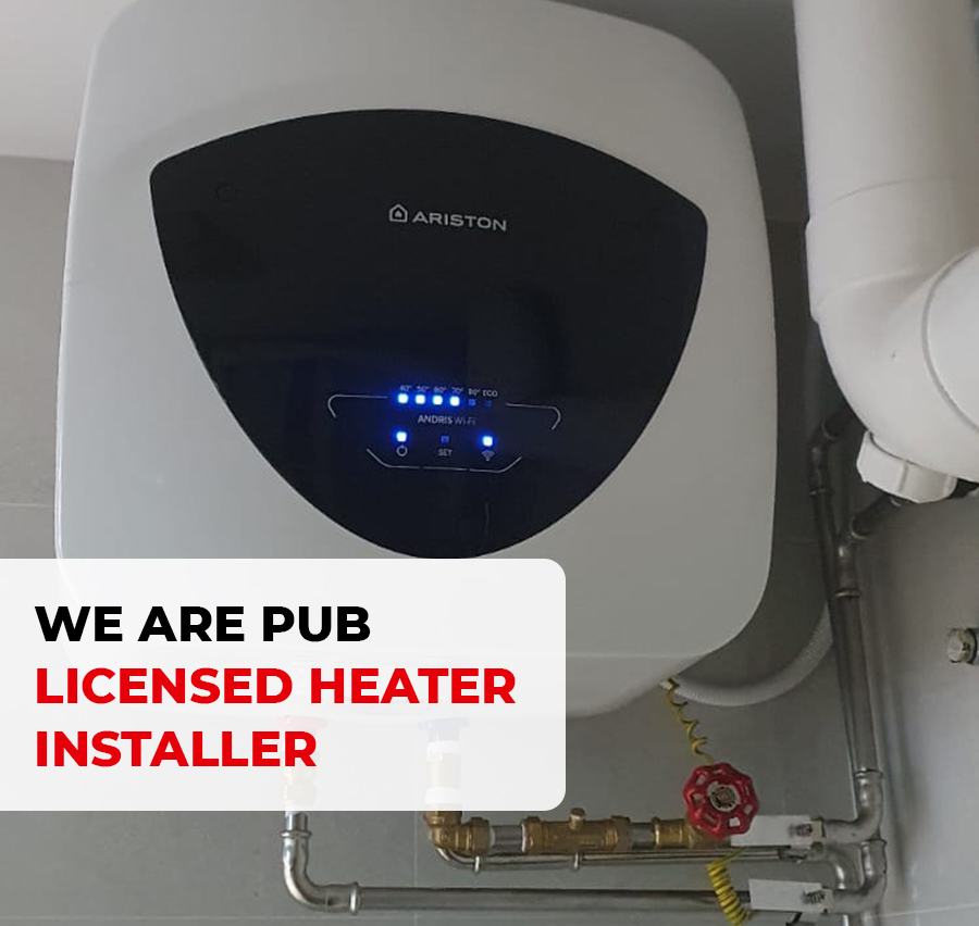 Water heater licensed plumber hotline Singapore PUB approved installation